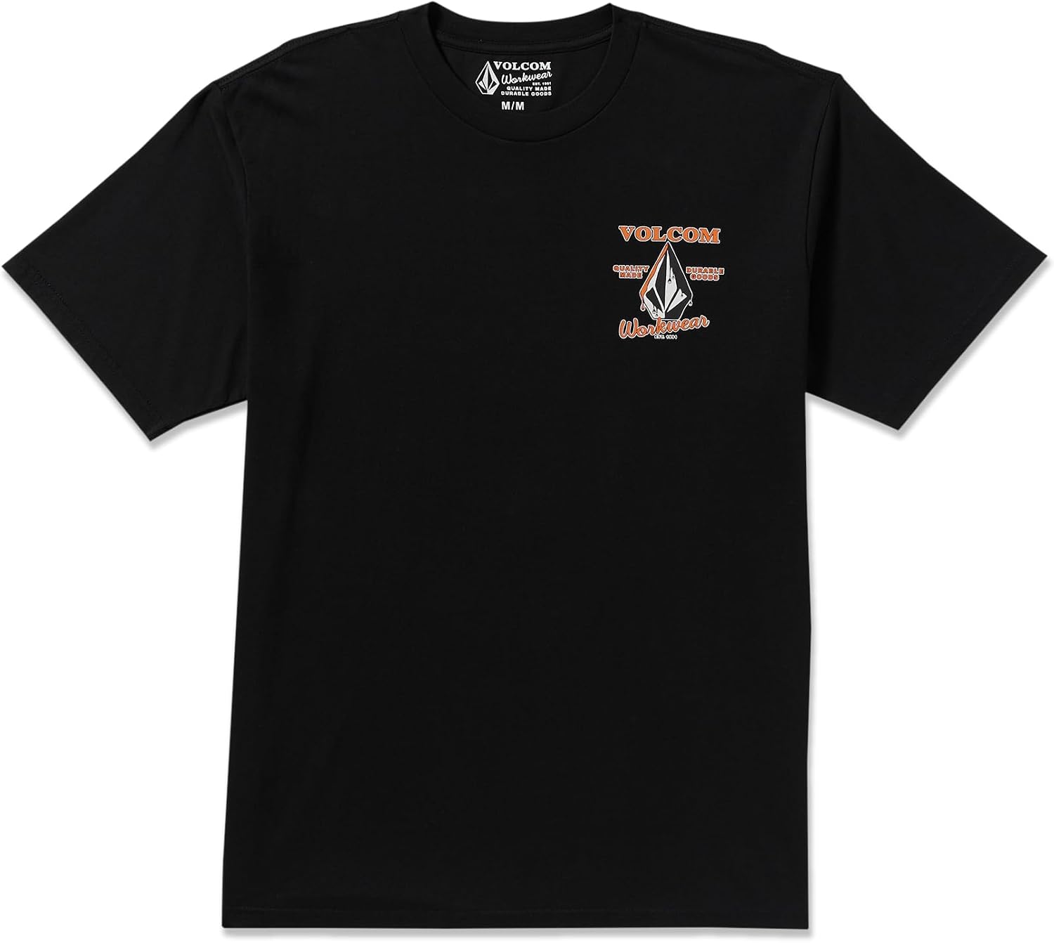 Volcom Men's Pour Choices Short Sleeve Workwear Tee Black Enamel