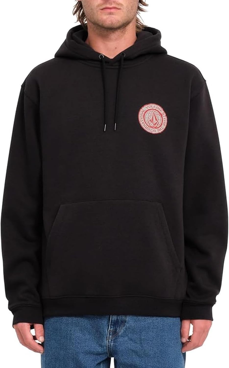 Volcom Men's Volstoned Hoodie Fleece Sweatshirt Black Stone