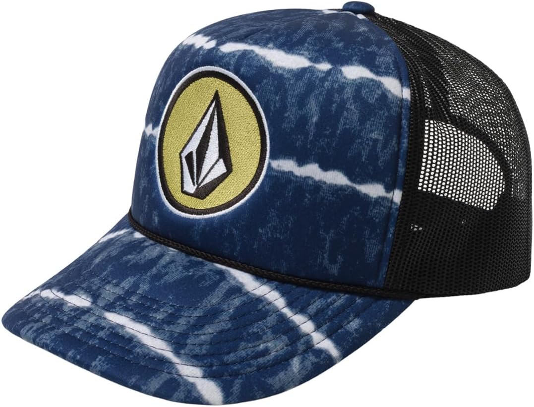 Volcom Men's Mesh Trucker Hat - Adjustable Snapback Cap, Breathable Structured Front Panel Coastal Navy