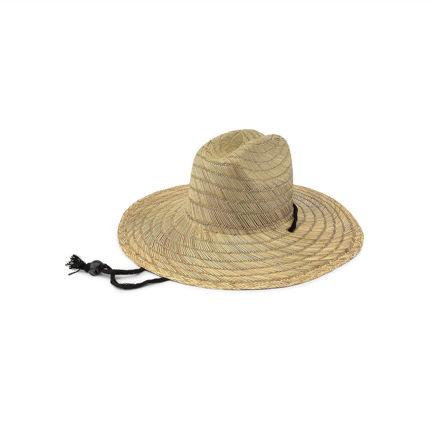 Volcom Men's Quarter Straw Hat– Wide Brim Straw Sun Hat with Adjustable Drawcord Natural
