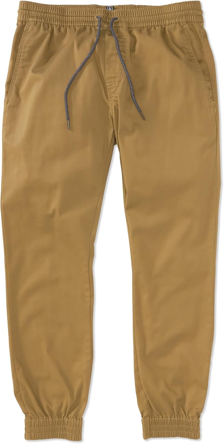 Volcom Men's Frickin Slim Jogger Pant Dark Khaki