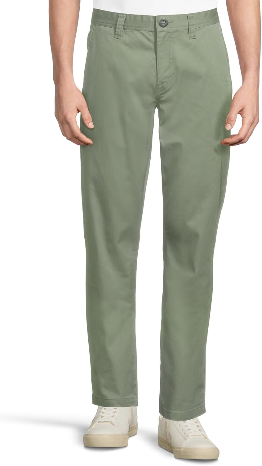 Volcom Mens Frickin Modern Stretch Chino Pant – Everyday Wear Slim Fit Stretch Twill Pants Light Olive