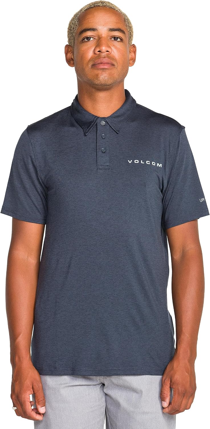Volcom Men's Wowzer Hazard Performance Golf Polo Dark Slate