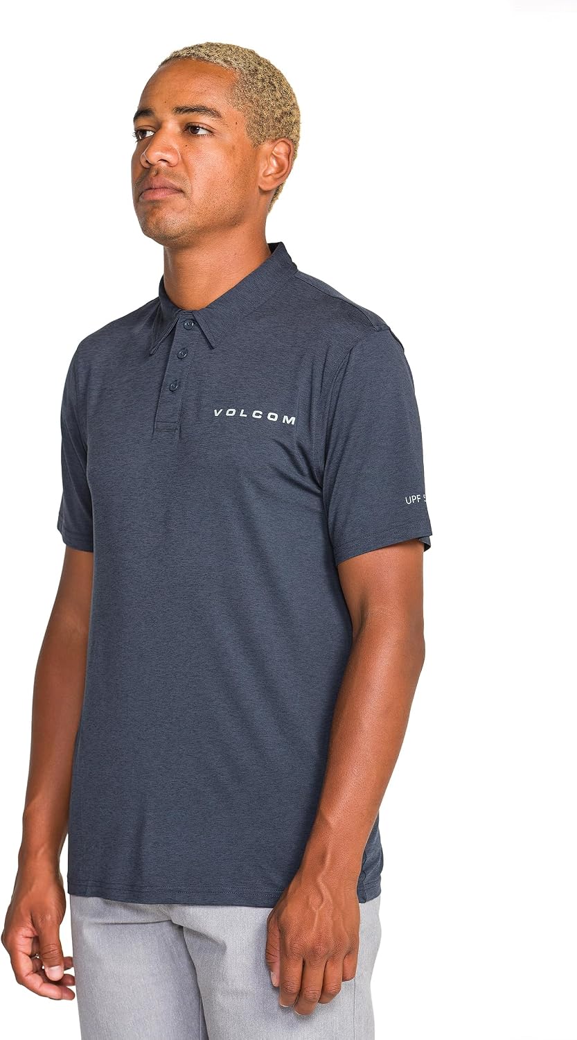 Volcom Men's Wowzer Hazard Performance Golf Polo Dark Slate