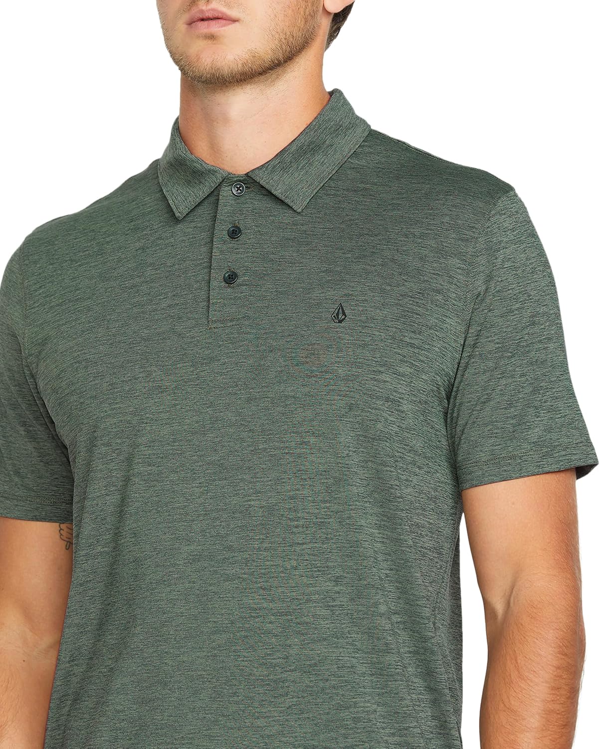 Volcom Men's Wowzer Hazard Performance Golf Polo Light Olive