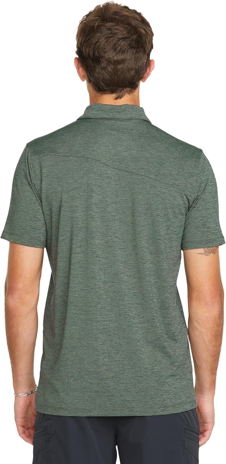 Volcom Men's Wowzer Hazard Performance Golf Polo Light Olive