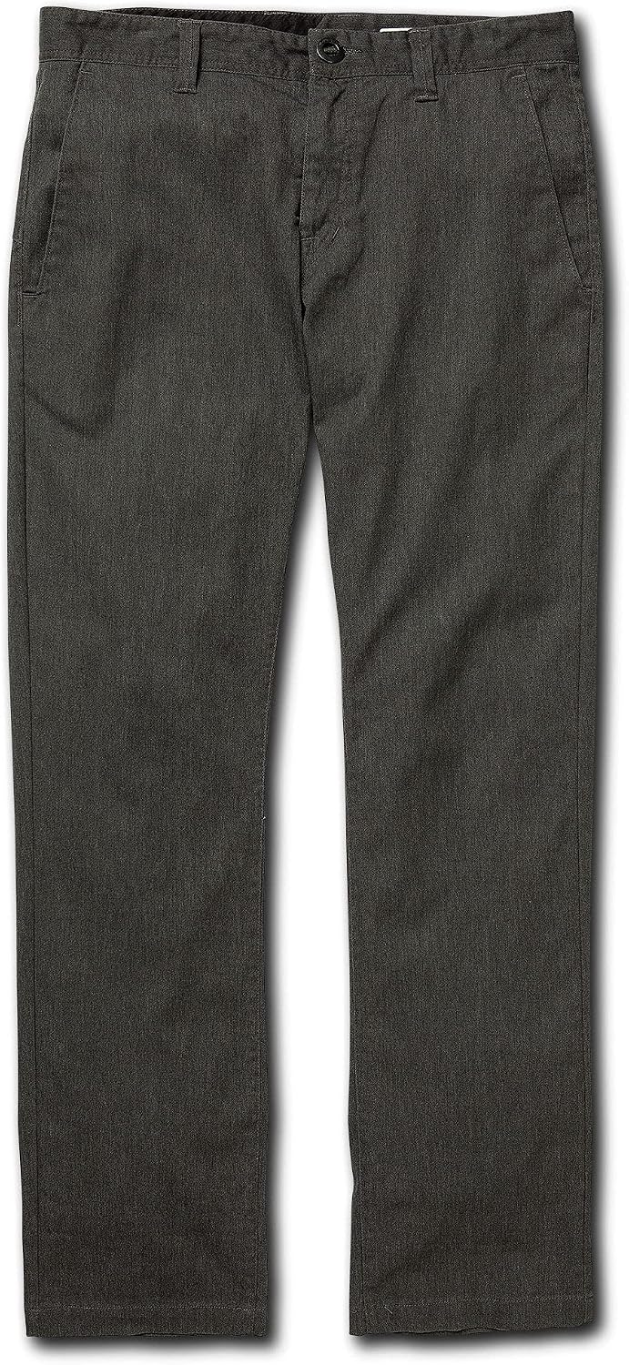Volcom Mens Frickin Modern Stretch Chino Pant – Everyday Wear Slim Fit Stretch Twill Pants Charcoal Heather