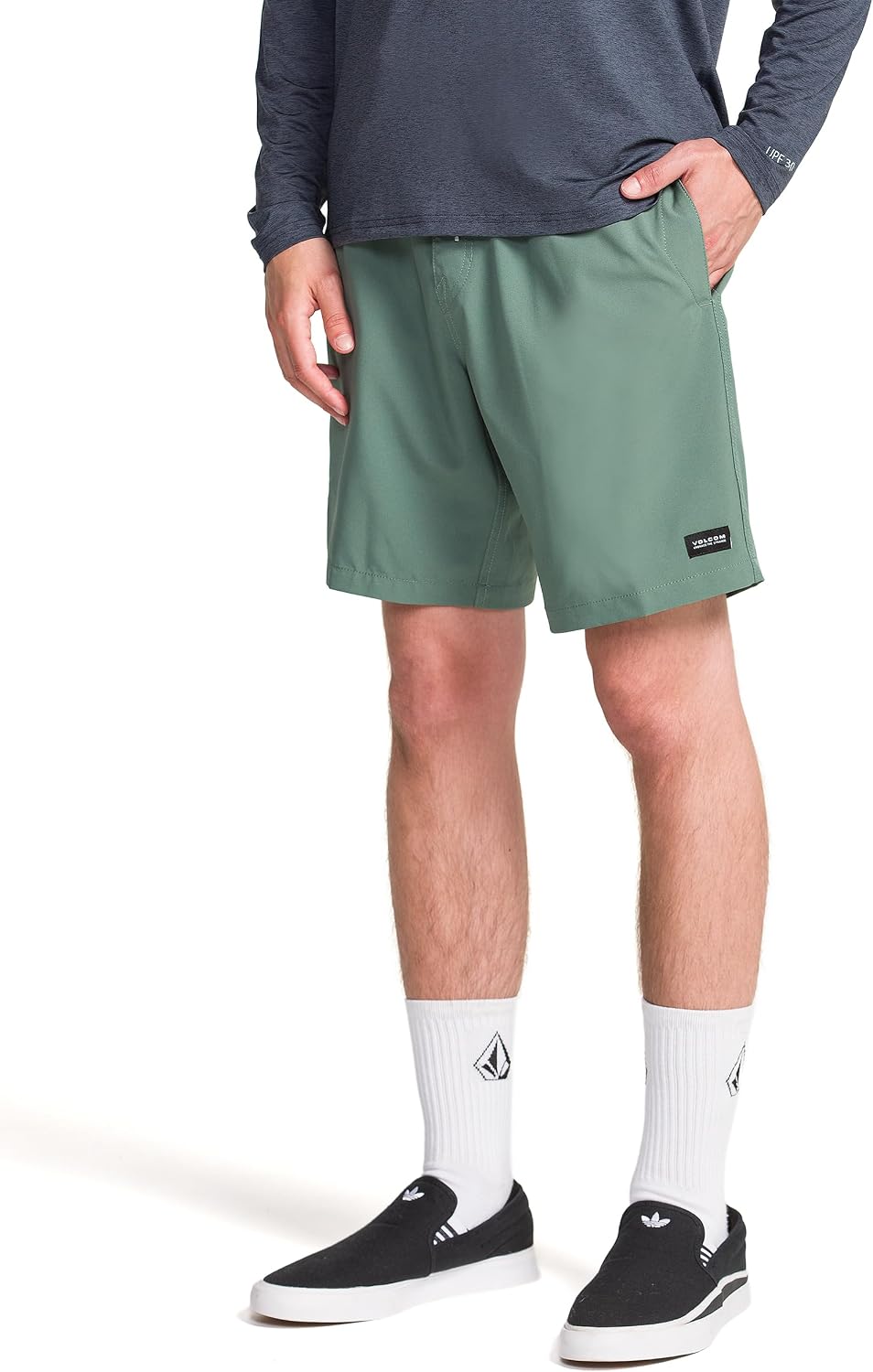 Volcom Men's Steppen Ew 17" Elastic Waist Short Dark Forest