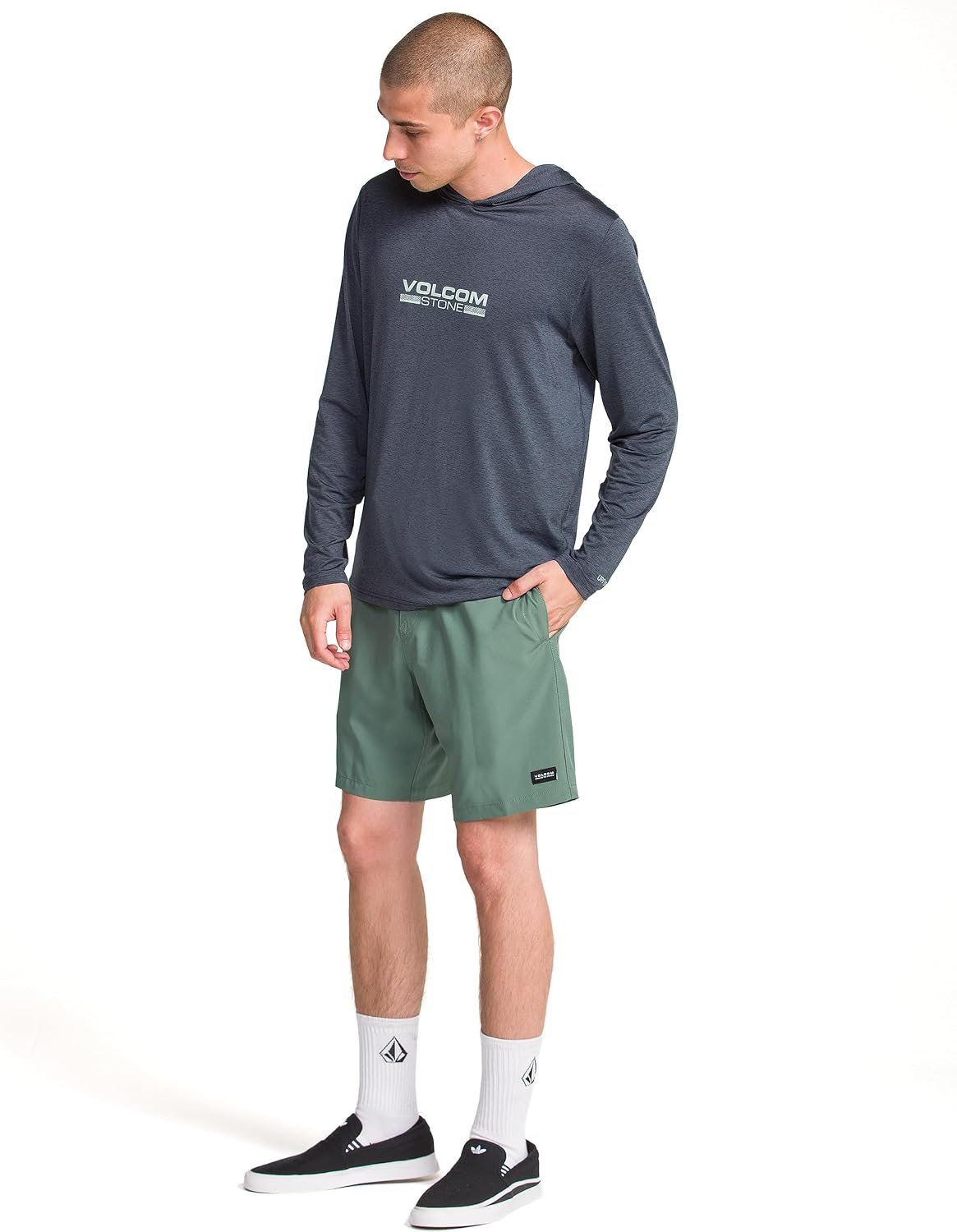 Volcom Men's Steppen Ew 17" Elastic Waist Short Dark Forest
