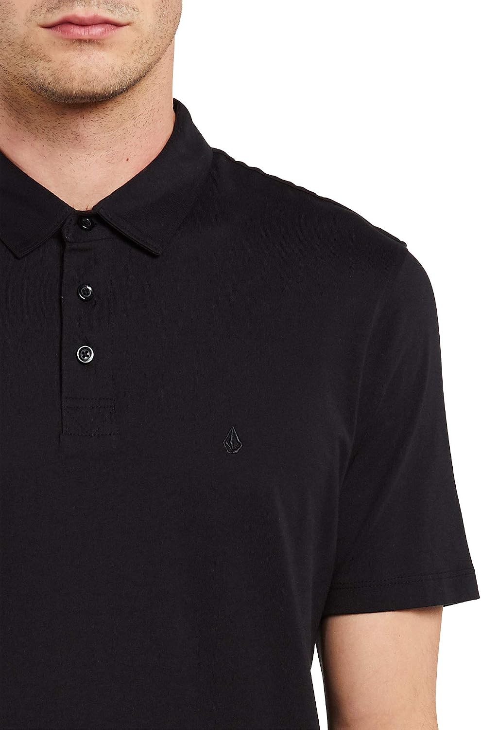 Volcom Men's Wowzer Modern Fit Short Sleeve Polo Shirt Black