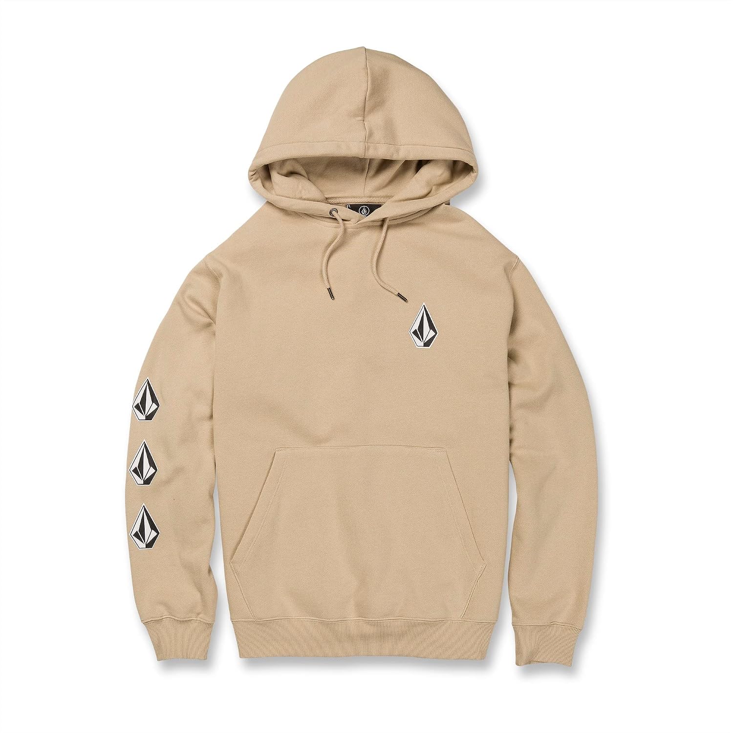 Volcom Men's Iconic Stone Pullover Hoodie Fleece Sweatshirt Almond