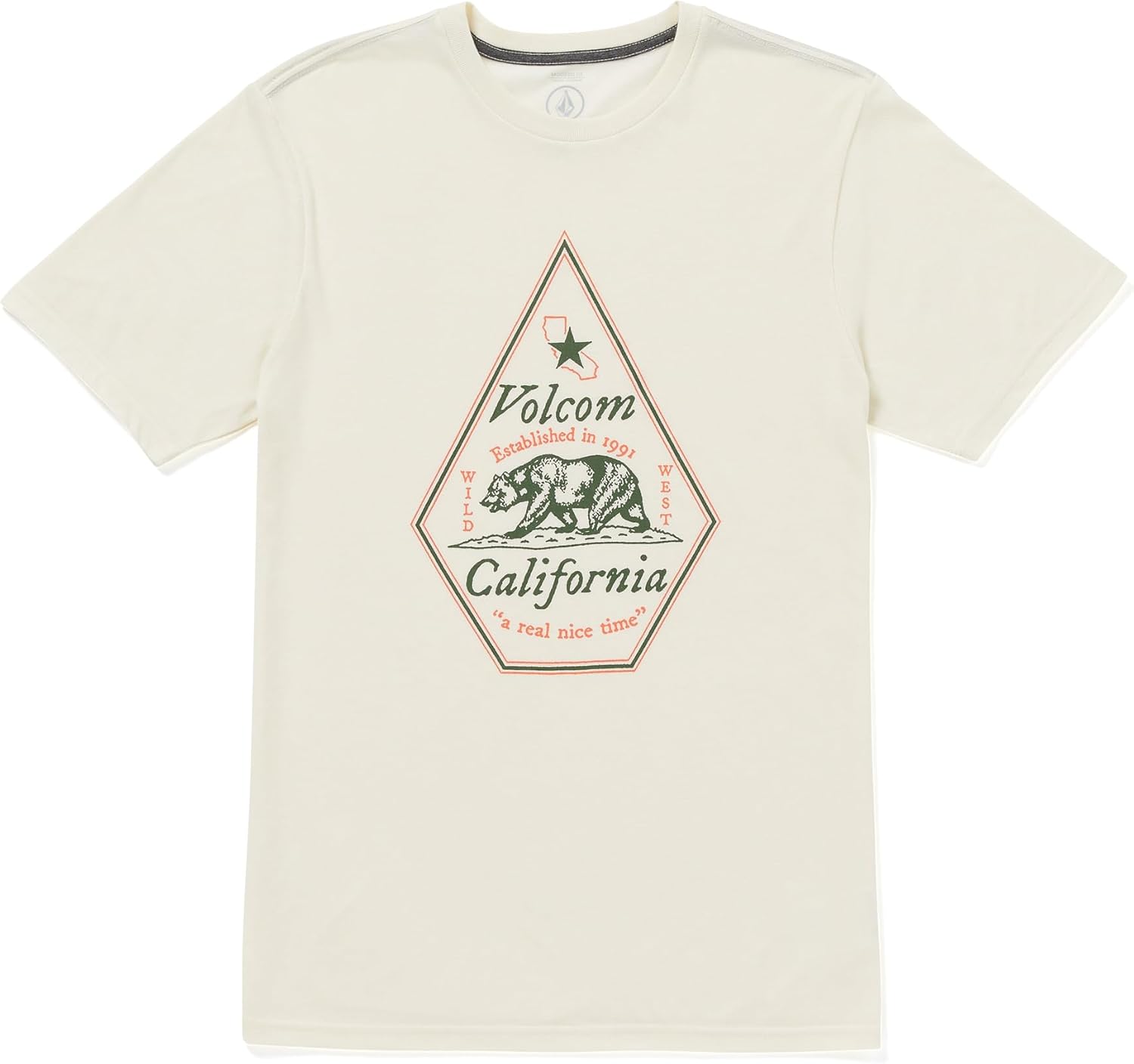 Volcom Men's California Dreaming Short Sleeve Tee White Heather