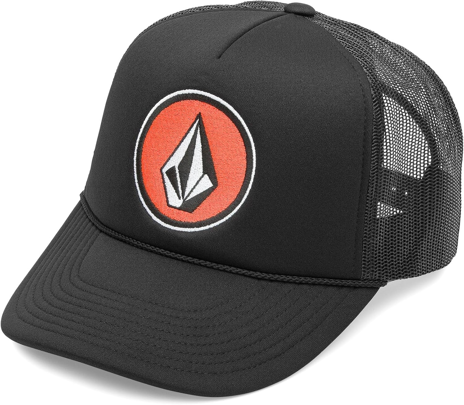 Volcom Men's Mesh Trucker Hat - Adjustable Snapback Cap, Breathable Structured Front Panel Orange