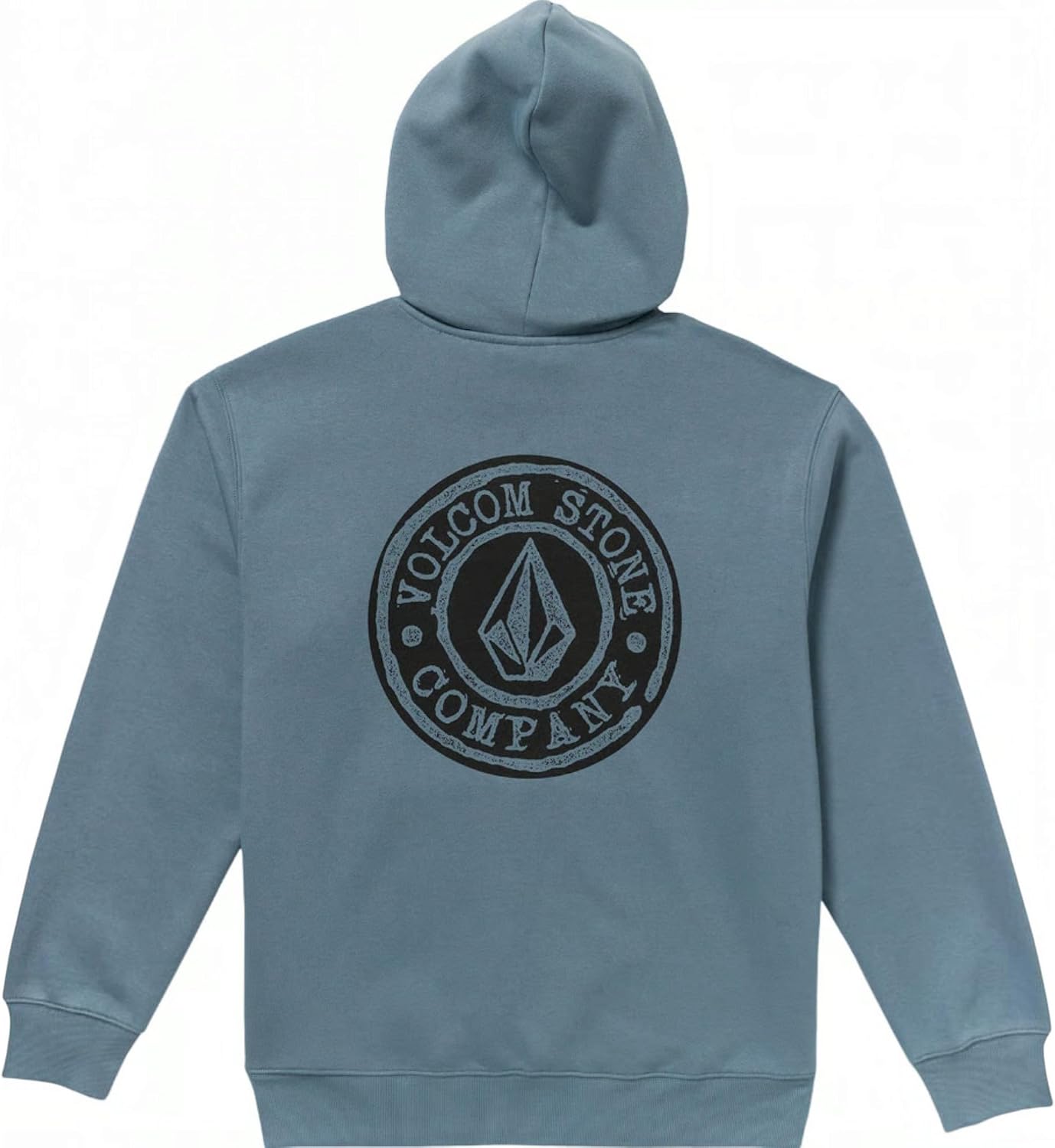 Volcom Men's Pullover Logo Fleece Hooded Sweatshirt – Soft Brushed Interior, Classic Fit, Kangaroo Pocket, Ribbed Cuffs & Hem Blue