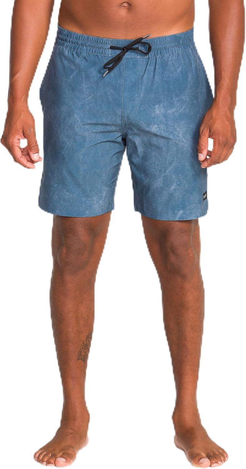 Volcom Men's Steppen Ew 17" Elastic Waist Short Dark Slate Tie