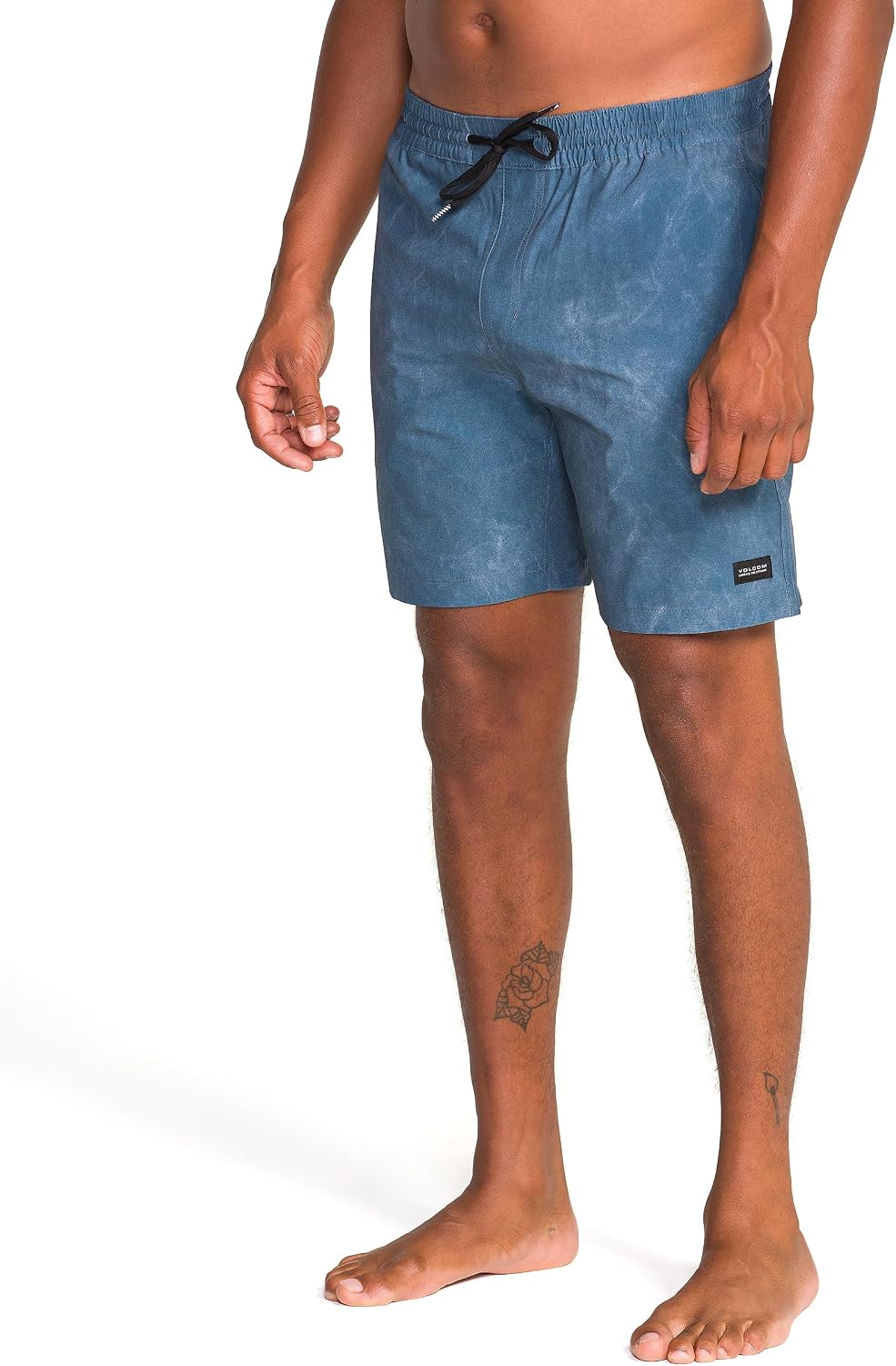 Volcom Men's Steppen Ew 17" Elastic Waist Short Dark Slate Tie