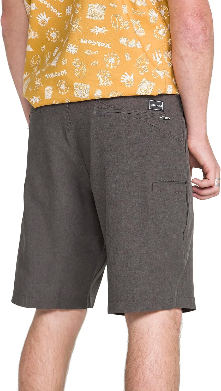 Volcom Men's Kerosene 21" Hybrid Chino Shorts Quick-Dry Stretch Fabric Charcoal Heather