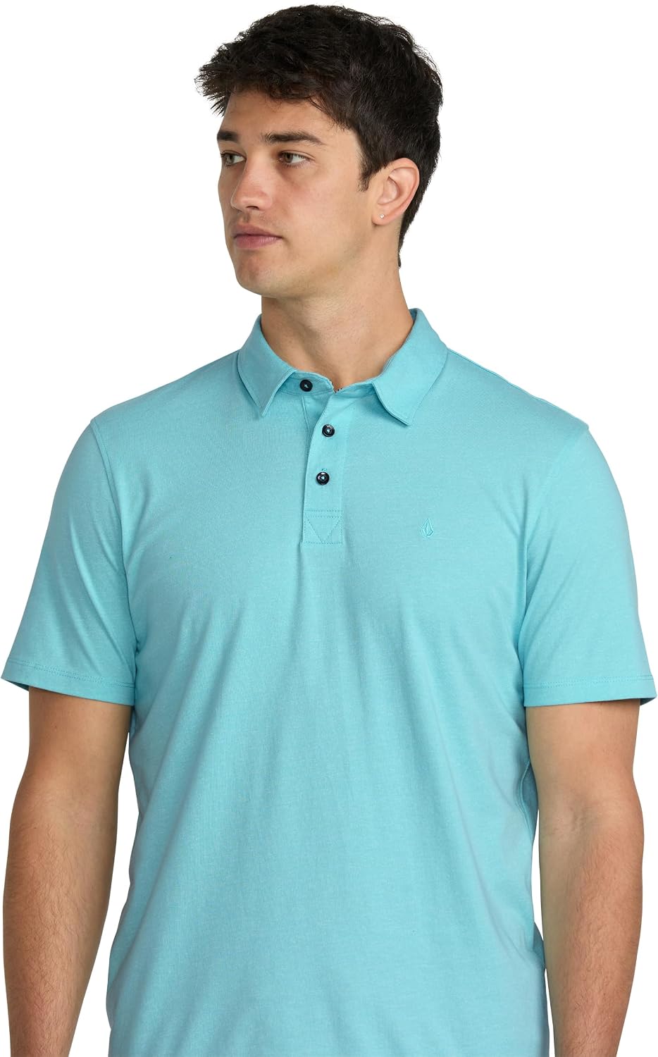 Volcom Men's Wowzer Modern Fit Short Sleeve Polo Shirt Poolside