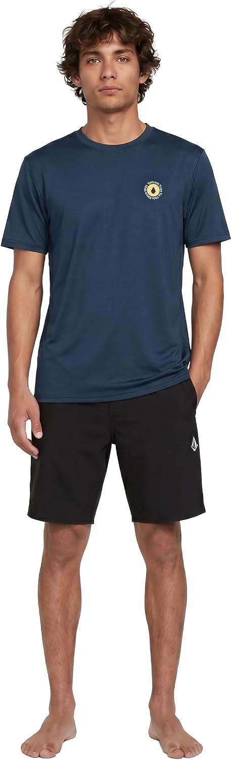 Volcom Deadly Stones Short Sleeve Rashguard Deepblue