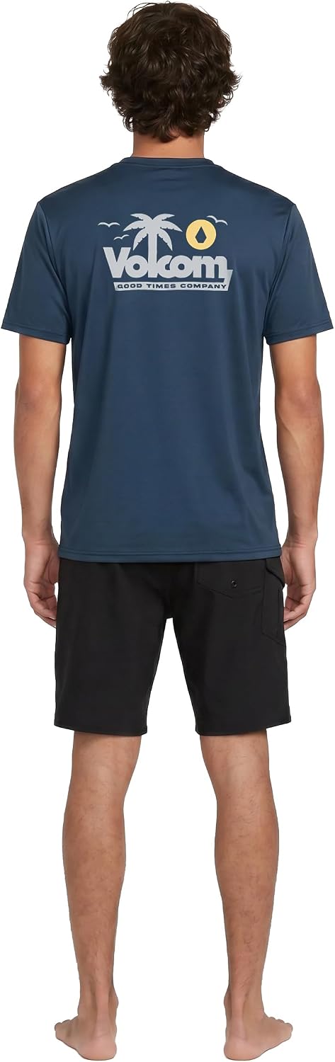 Volcom Deadly Stones Short Sleeve Rashguard Deepblue