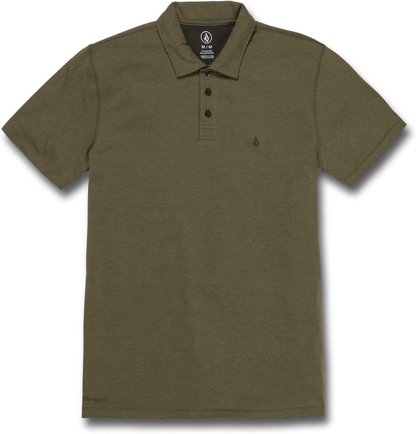 Volcom Men's Wowzer Hazard Performance Golf Polo Military Green