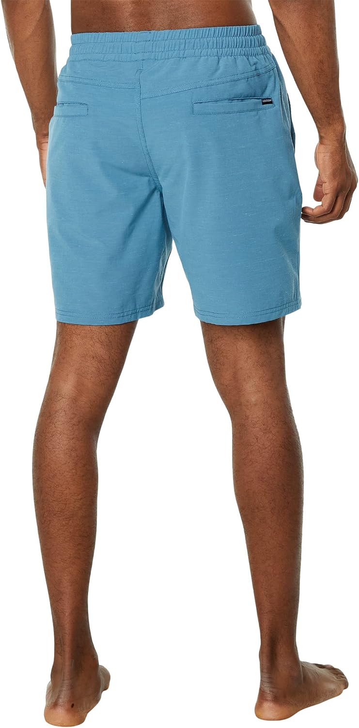 Volcom Men's Steppen Ew 17" Elastic Waist Short Aged Indigo