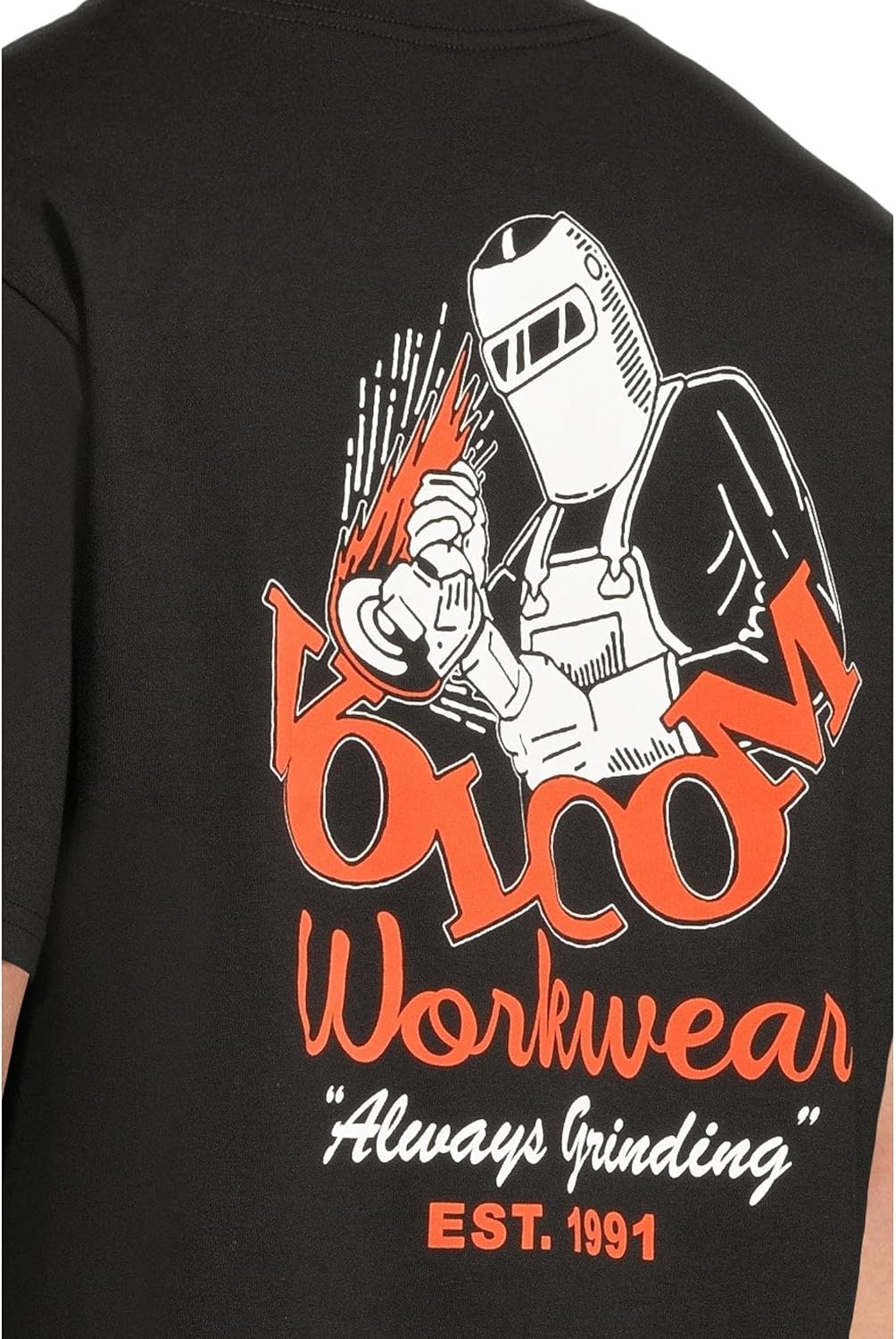 Volcom Men's Pour Choices Short Sleeve Workwear Tee Black Grind