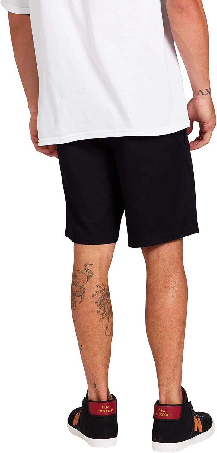 Volcom Men's Frickin Elastic Waist 19" Chino Short Black