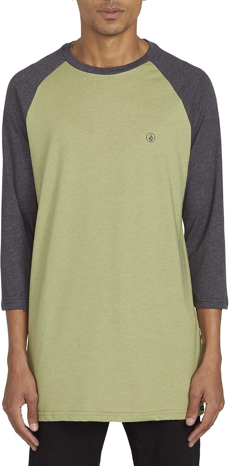 Volcom Men's Solid Stone Modern Fit Short Sleeve Tee Mosstone