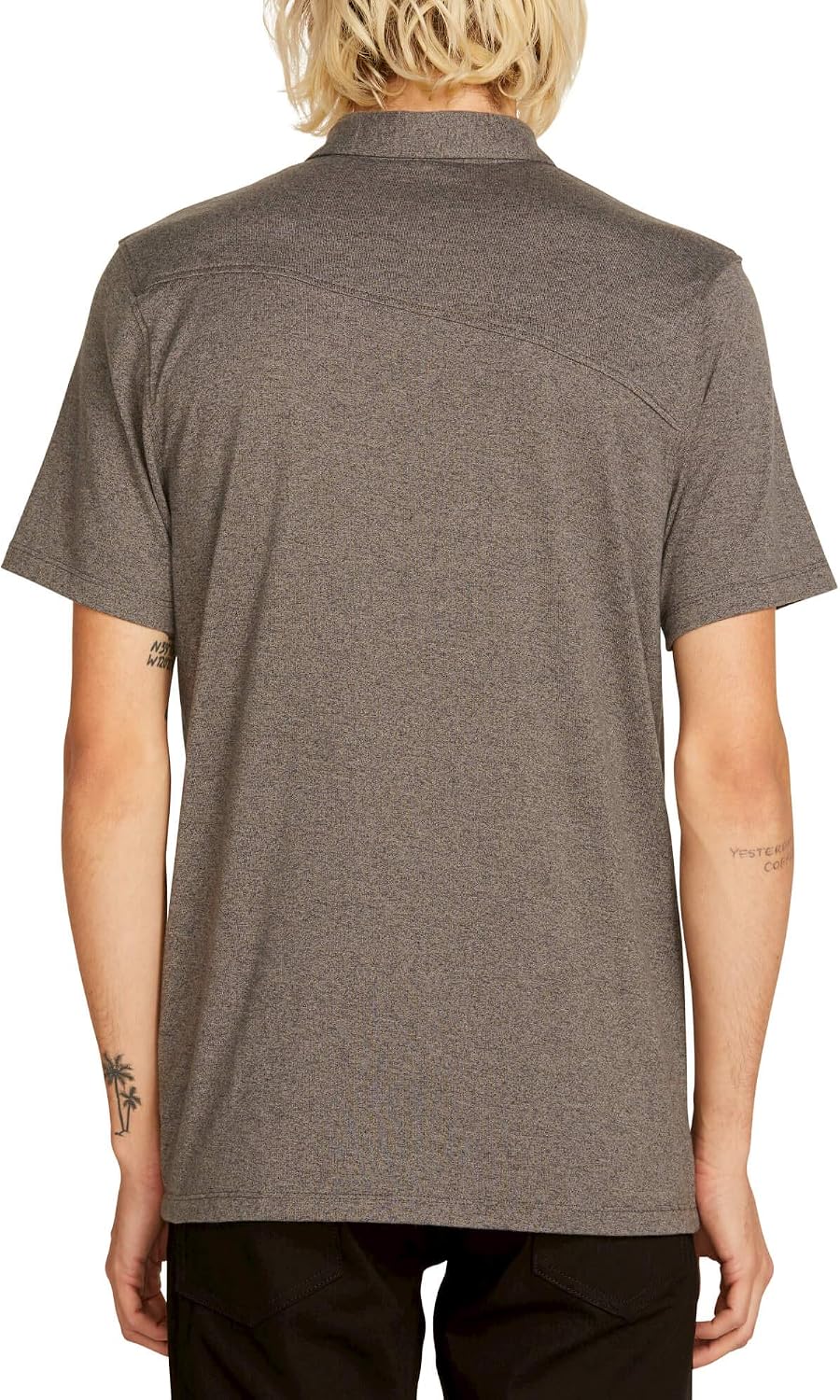 Volcom Men's Wowzer Modern Fit Short Sleeve Polo Shirt Stealth