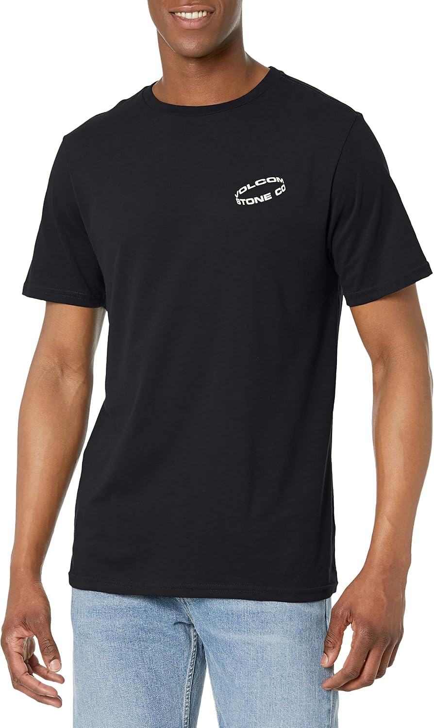 Volcom Men's Stone Tech Short Sleeve Quick Drying Tee Black Halo