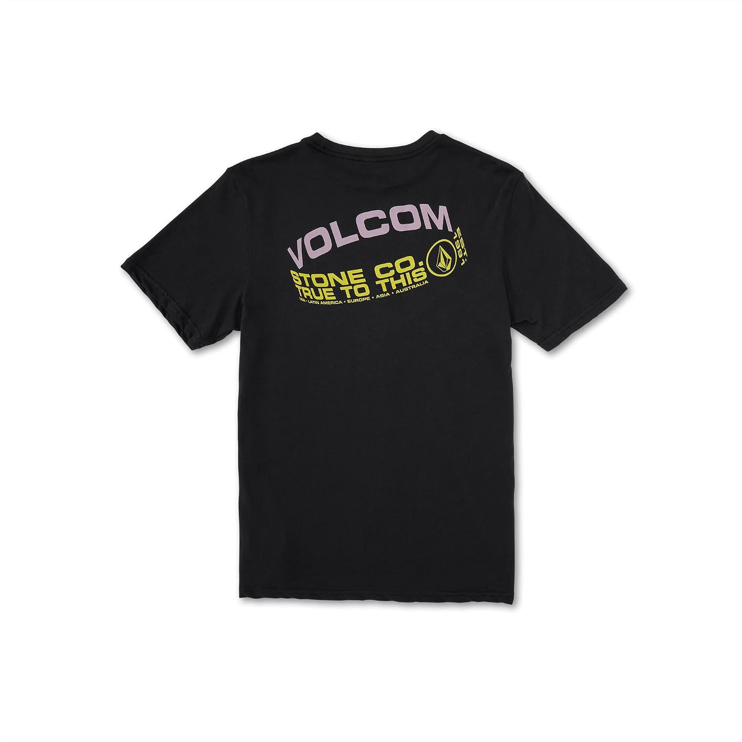 Volcom Men's Stone Tech Short Sleeve Quick Drying Tee Black Halo