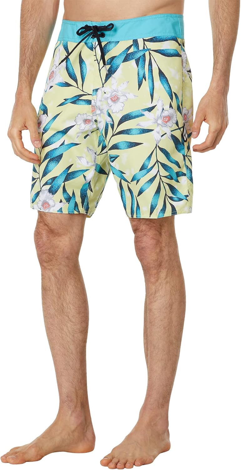 Volcom Men's 19" Mod-Tech Board Shorts- Performance UPF 50+ Sun Protection Quick-Dry Swim Bottoms Gold