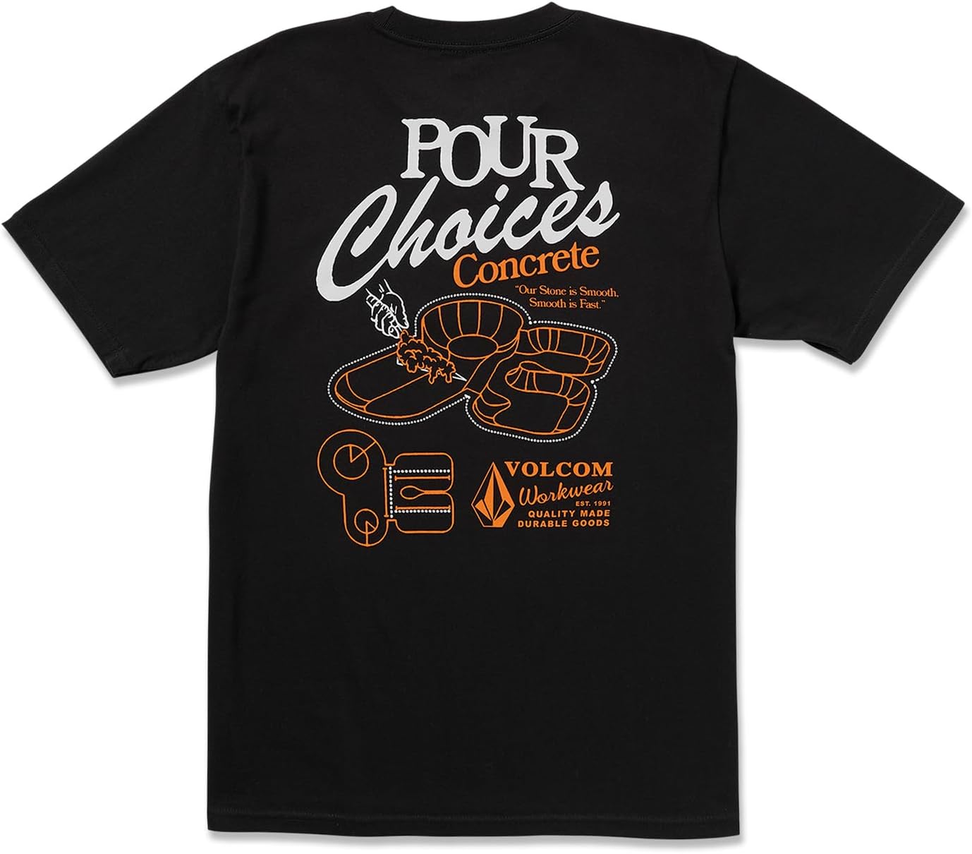 Volcom Men's Pour Choices Short Sleeve Workwear Tee Black Pour
