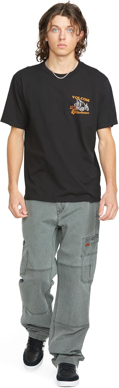 Volcom Men's Pour Choices Short Sleeve Workwear Tee Black Pour