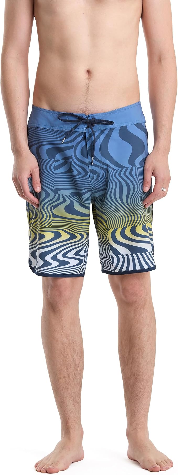 Volcom Men's 19" Mod-Tech Board Shorts- Performance UPF 50+ Sun Protection Quick-Dry Swim Bottoms Blueberry