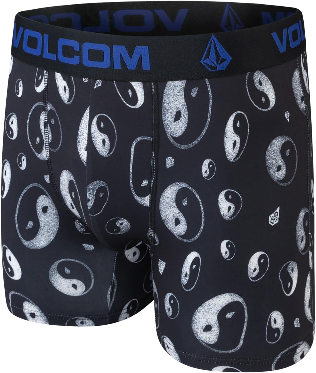Volcom Mens Boxer Briefs 5 Pack Poly Spandex Performance Boxer Briefs Underwear BlackGreyYellowBlueBlack