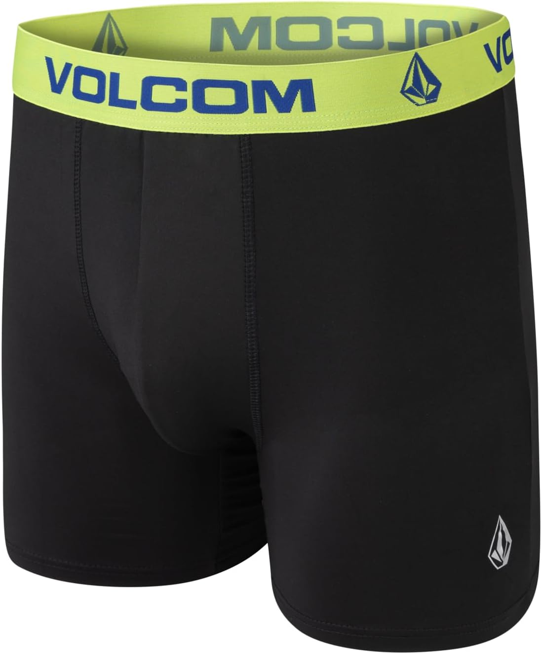 Volcom Mens Boxer Briefs 5 Pack Poly Spandex Performance Boxer Briefs Underwear BlackGreyYellowBlueBlack