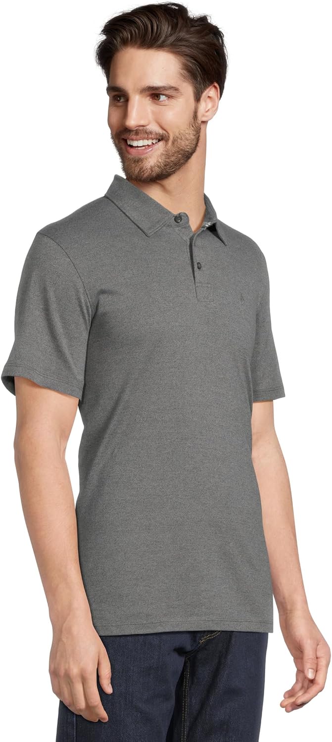Volcom Men's Everett Oxford Short Sleeve Shirt Stealth