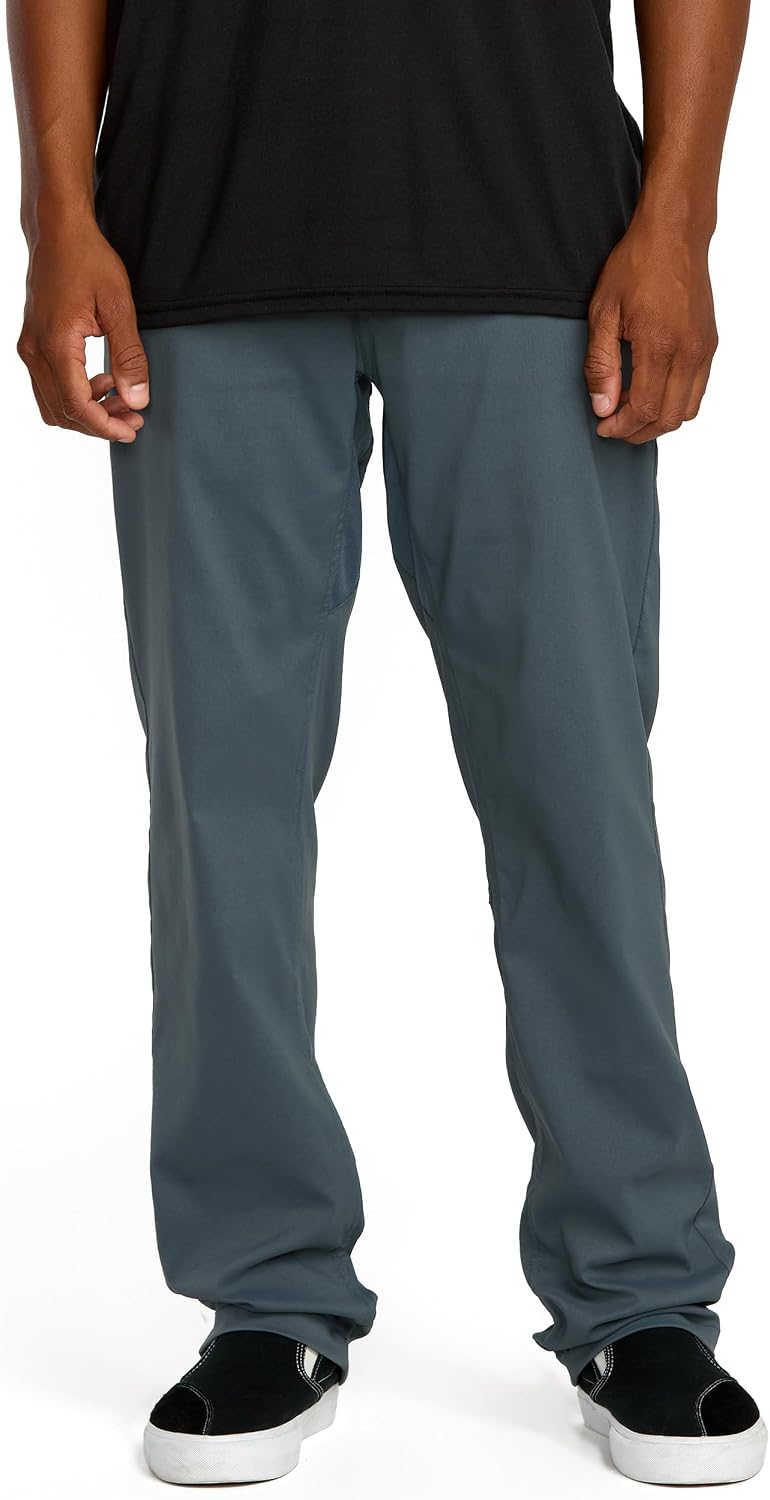Volcom Men's Frickin Tech Chino Pants – Modern Fit, Quick-Dry, Moisture-Wicking, Zip Fly with Button Closure Slate