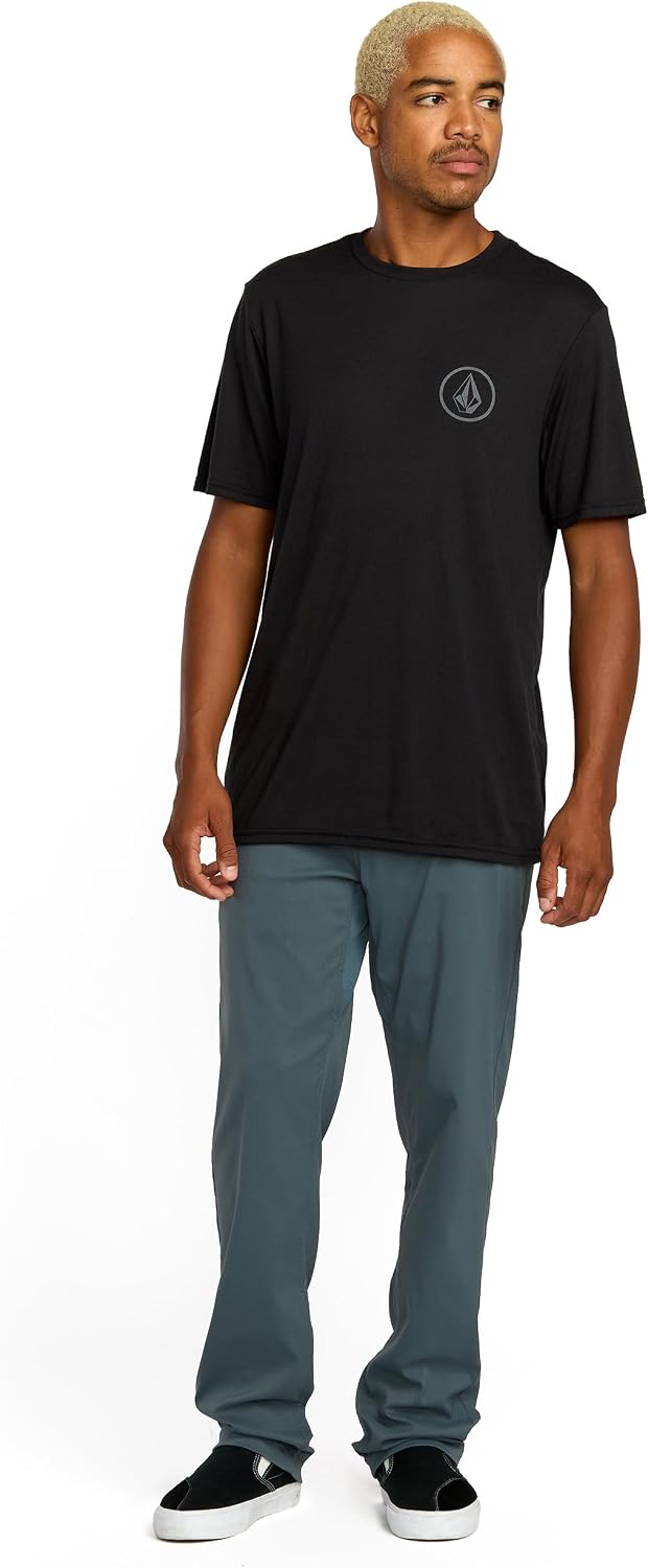 Volcom Men's Frickin Tech Chino Pants – Modern Fit, Quick-Dry, Moisture-Wicking, Zip Fly with Button Closure Slate