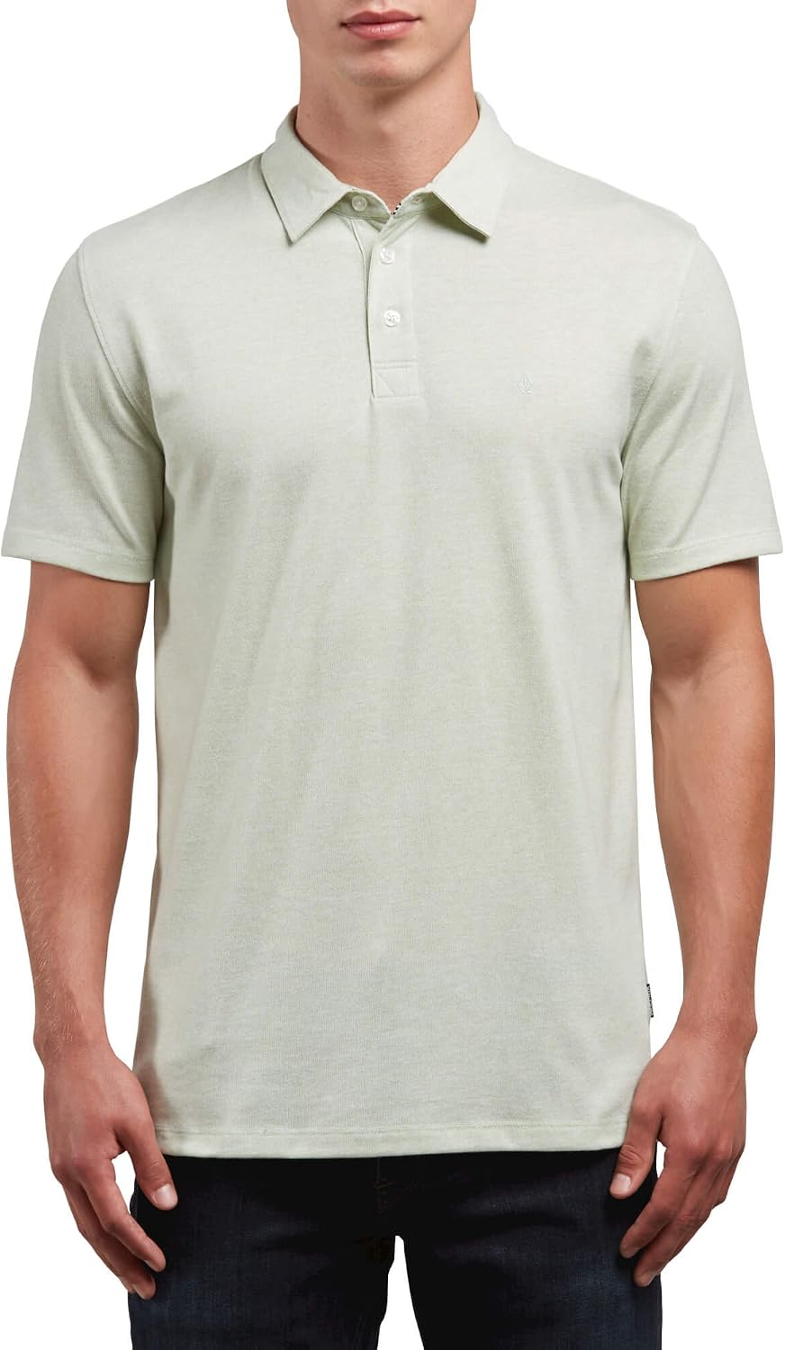Volcom Men's Wowzer Modern Fit Short Sleeve Polo Shirt Lint