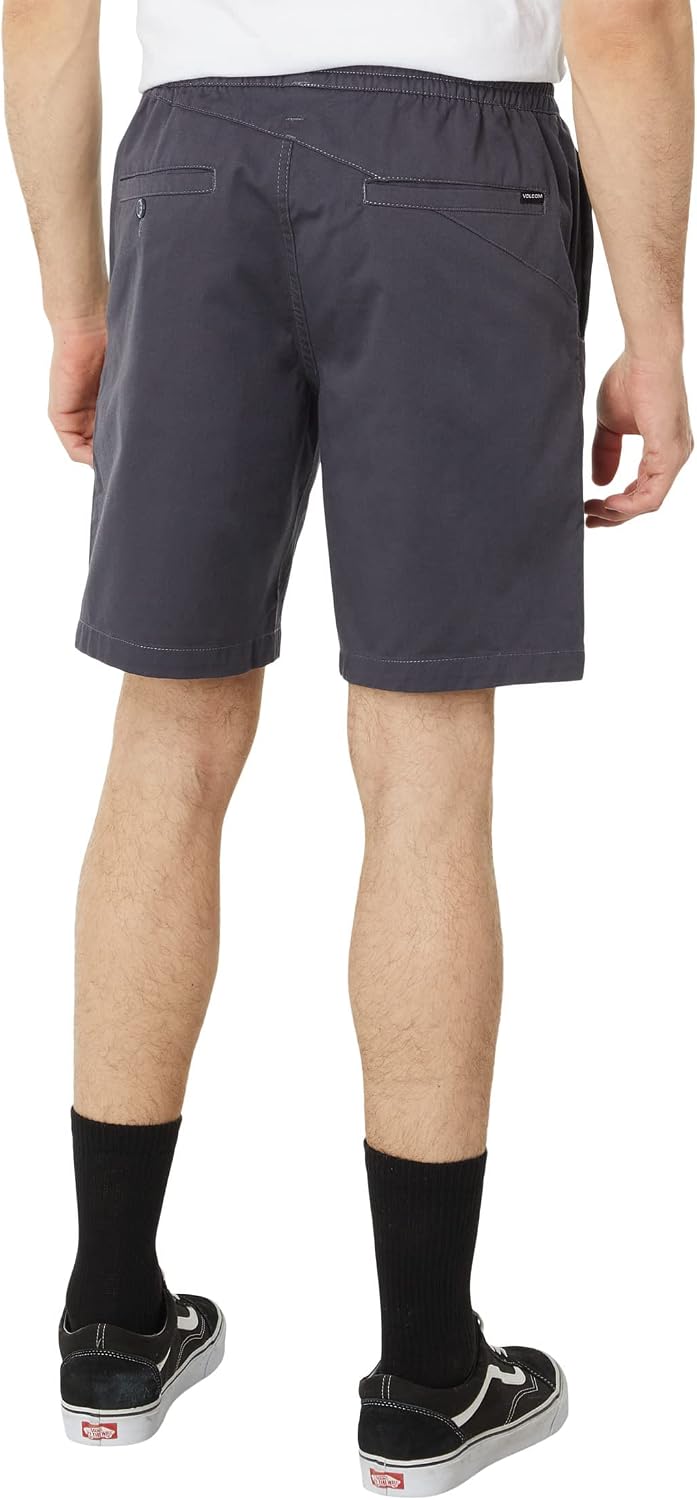 Volcom Men's Frickin Elastic Waist 19" Chino Short Charcoal