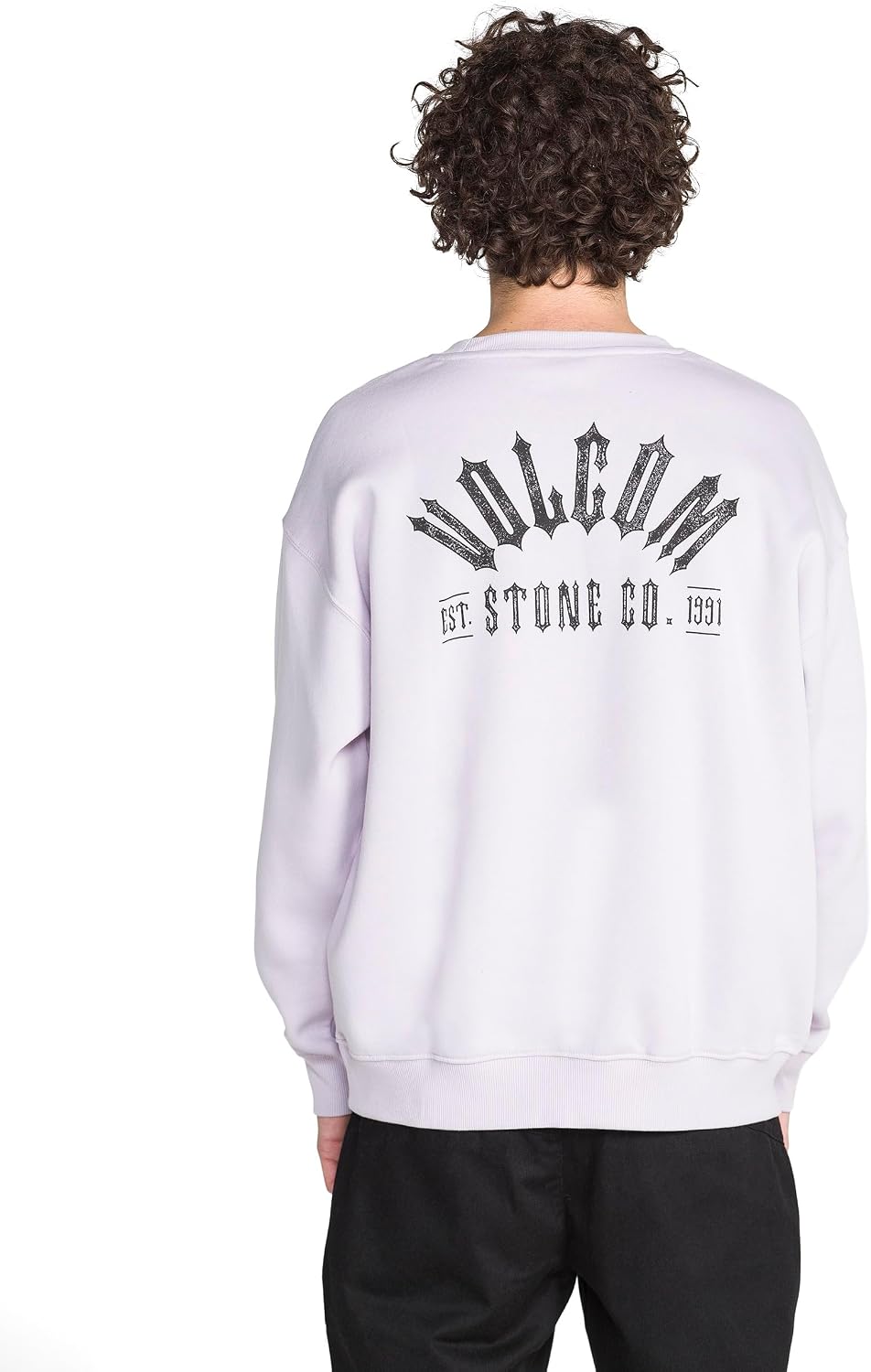Volcom mens Roundabout Crew Fleece Sweatshirt – Soft Midweight Pullover Ribbed Cuffs Nirvana