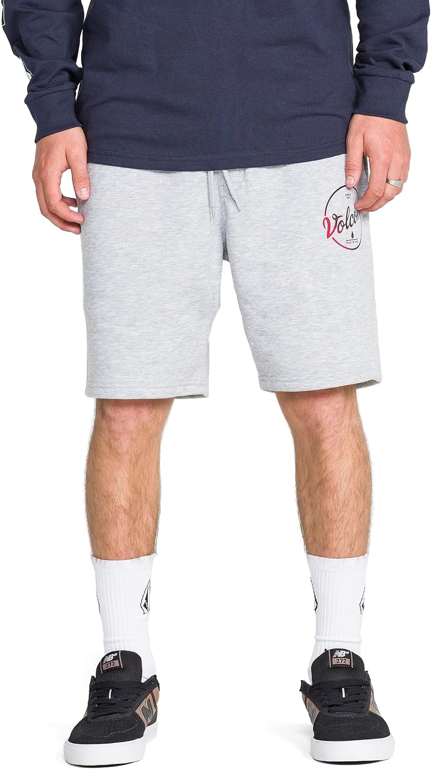 Volcom Men's Frickin Elastic Waist 19" Chino Short Grey Grey