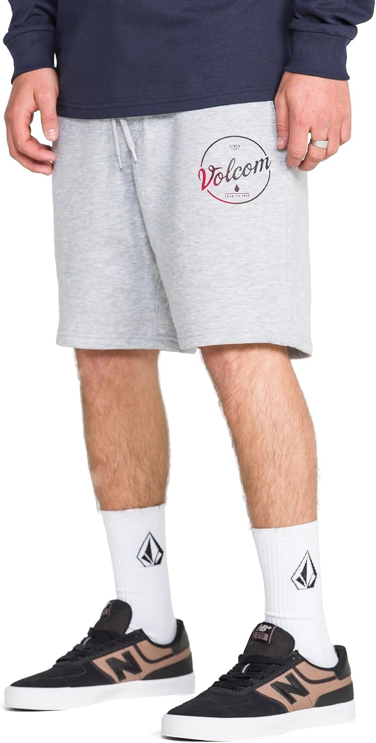 Volcom Men's Frickin Elastic Waist 19" Chino Short Grey Grey