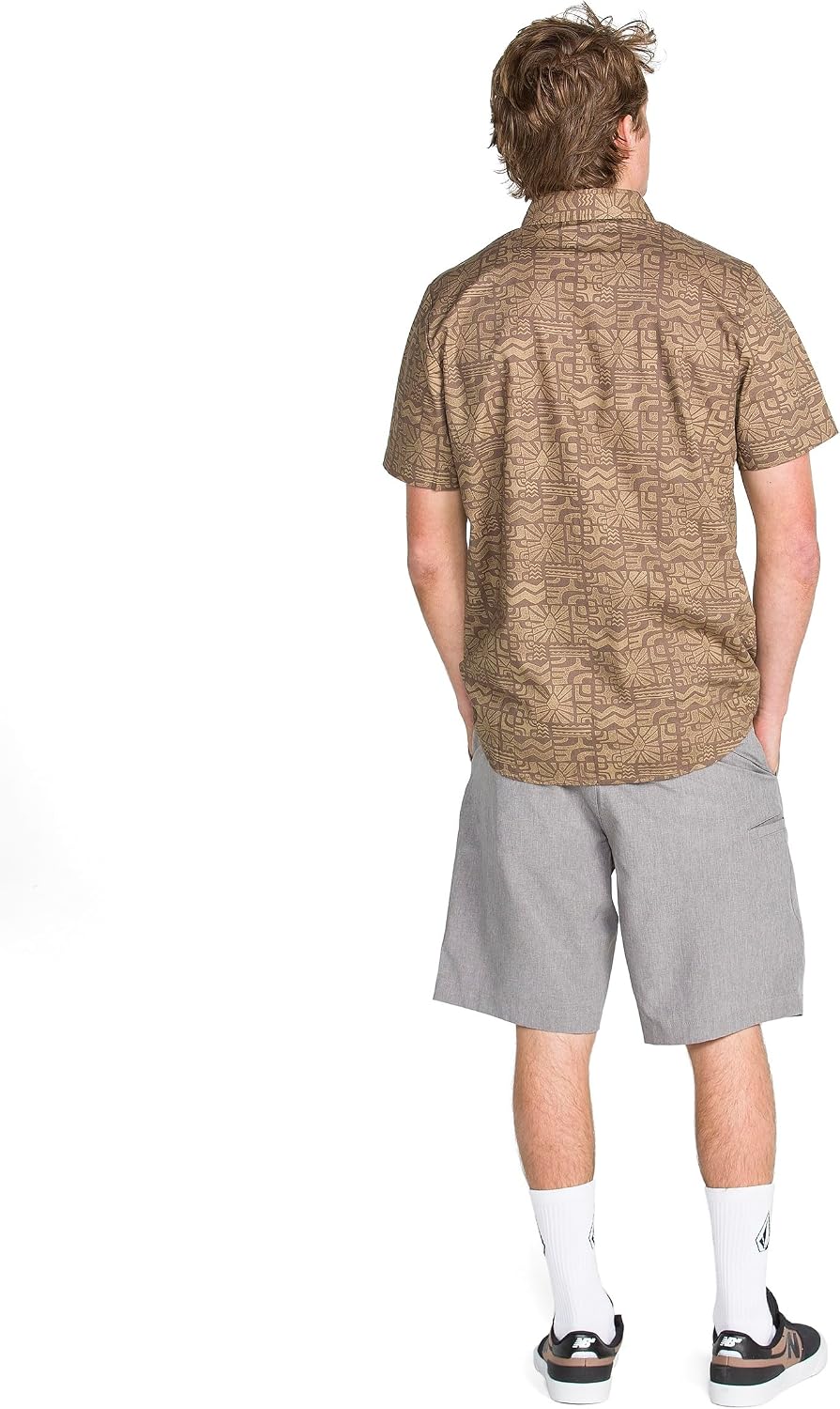 Volcom Men's Kerosene 21" Hybrid Chino Shorts Quick-Dry Stretch Fabric Heather Grey