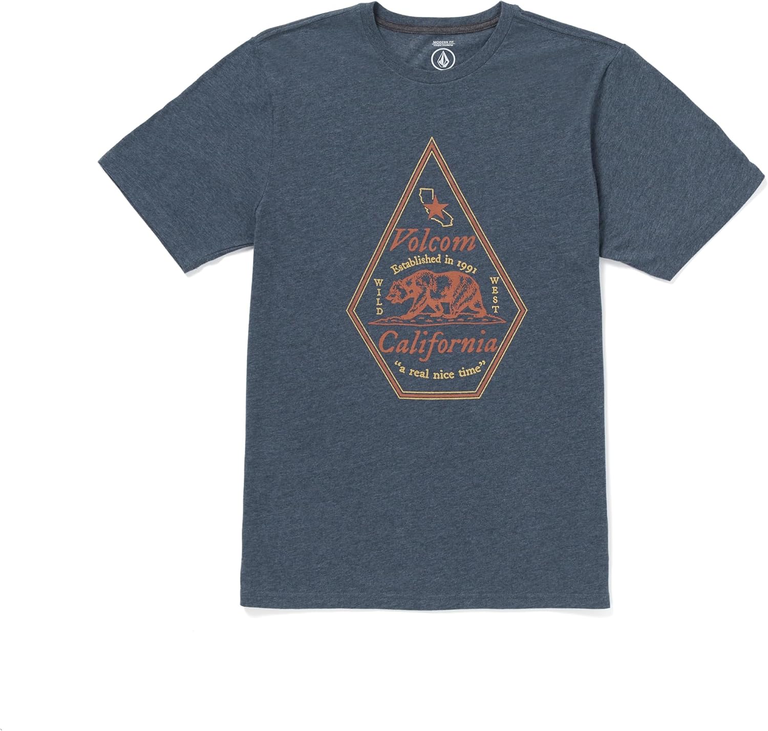 Volcom Men's California Dreaming Short Sleeve Tee Navy Heather
