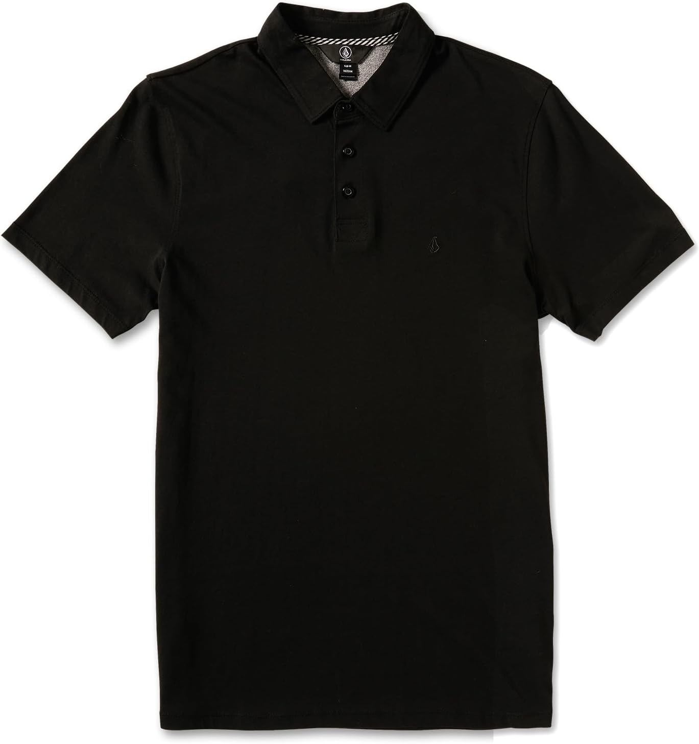 Volcom Men's Wowzer Modern Fit Short Sleeve Polo Shirt Black 3
