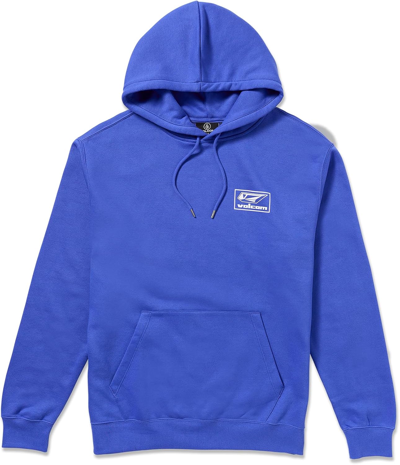 Volcom Men's Pullover Logo Fleece Hooded Sweatshirt – Soft Brushed Interior, Classic Fit, Kangaroo Pocket, Ribbed Cuffs & Hem Blue Green